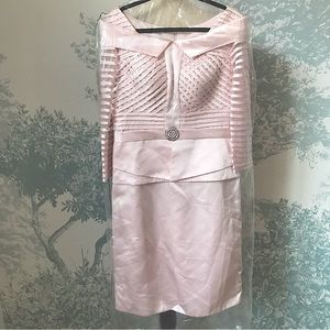 NWT Lanting Bride Pink Satin Dress